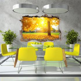 Vinyl 3D arbre automne