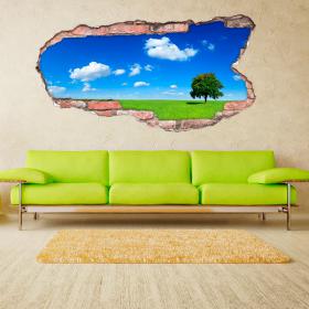 Arbre 3D de vinyle sur l’horizon
