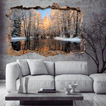 Vinyl 3D lac en hiver