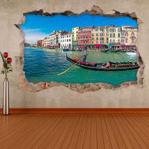 Gondole de Venise 3D de vinyle