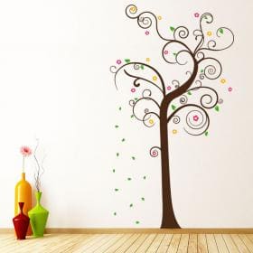 Arbre multicolore d&eacute;coratif de vinyle