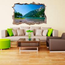 Vinyl 3D lac et montagnes