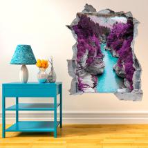 Vinyl 3D River dans les montagnes French 4625