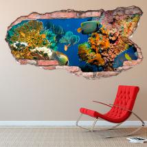 Monde marin 3D de vinyle