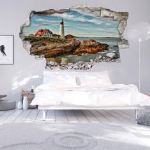 Phare de mer 3D de vinyle
