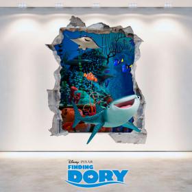 Vinyl 3D Disney Dory vous cherchez mur trou