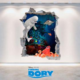 Mur de trou 3D Disney vinyle vous cherchez Dory
