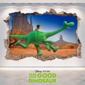 Mur de vinyle 3D Disney voyage Arlo trou