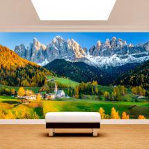Fotomural montagnes Funes Italie