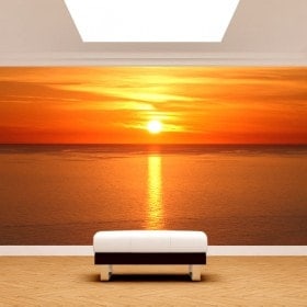 Mise en œuvre de Fotomural de soleil en mer