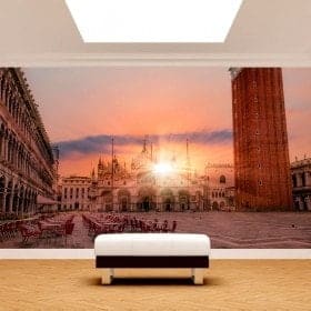 Coucher de soleil photo mur murales Plaza San Marco
