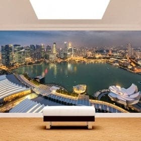 Ville de peintures murales mur photo Singapour