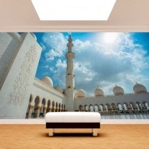 Mosquée de peintures murales de mur photo Sheikh Zayed
