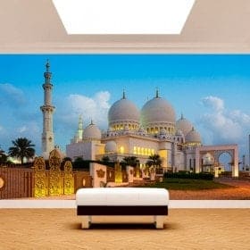 Photo mur murales vinyle mosqu&eacute;e Sheikh Zayed