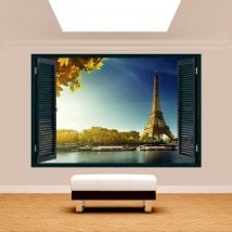 Fenêtre 3D Tour Eiffel Paris