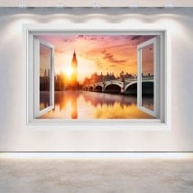 Coucher du soleil Big Ben Londres 3D de Windows