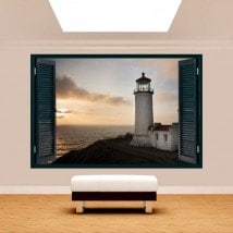 Côte de phare 3dwindow Washington