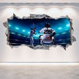 Baseball 3D du mur trou vinyle