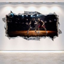 Vinyl mural basket-ball rotation 3D