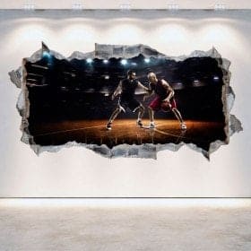 Vinyl mural basket-ball rotation 3D