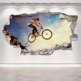 Trou de vinyle mur 3D BMX