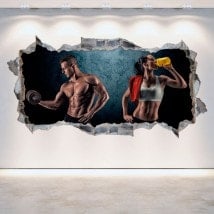 Salles de sport 3D de vinyle