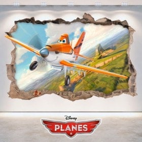 Avions poussiéreux 3D pour enfants en vinyle