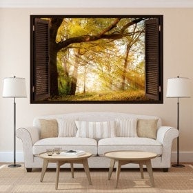 Nature des arbres 3D fenêtre