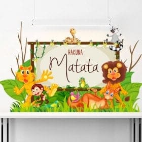 Vinilos Infantiles Mural Animales Selva