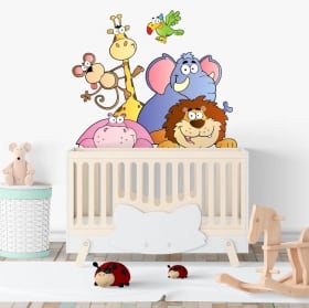 Animal de vinyle adhésif pour enfants Zoo