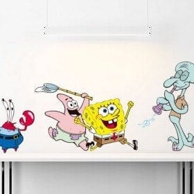 Autocollants en vinyle pour enfants SpongeBob SquarePants Kit