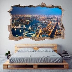 Vue a&eacute;rienne 3D de vinyle de Londres