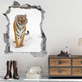 Tigre de Sibérie 3D de vinyle