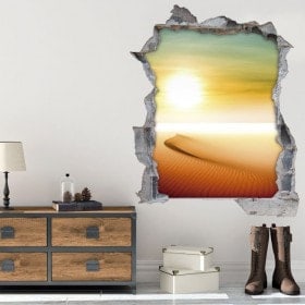 Vinyl 3D soleil dans le désert