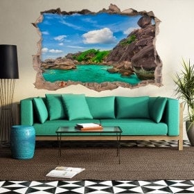 Vinyl mural brisé Railay Beach Thaïlande