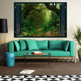 Nature magique 3D du vinyle-windows
