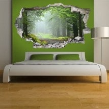Nature et route de murs 3D de vinyle