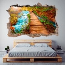 Nature 3D façon mur brisé vinyle