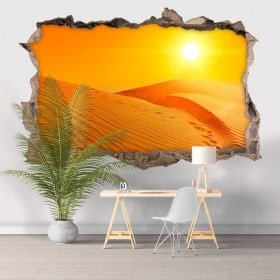 Vinyl 3D coucher de soleil dans le d&eacute;sert