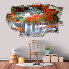 Chutes d’eau 3D de vinyle dans la nature
