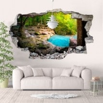 Nature et cascades 3D de vinyle