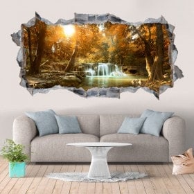 Chutes d’eau décoratifs de vinyle et de la nature 3D