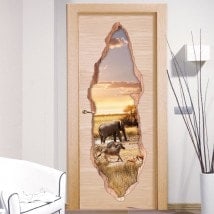 Animal de portes vinyle Safari 3D
