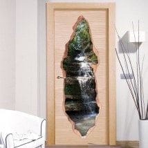 Cascade de montagne porte vinyle 3D