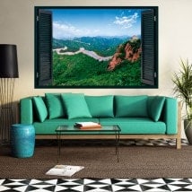 Les fenêtres de vinyle 3D de grande muraille de Chine