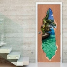 Paradis portes 3D Tropical pour vinyles
