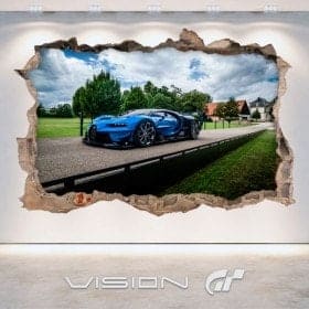 Panneaux luminescents de d&eacute;marcation fluowall Bugatti 3D Vision grand tourisme