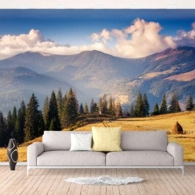 Nature et montagnes de peintures murales pour le mur photo