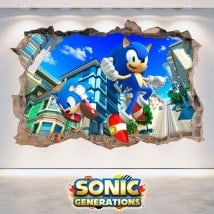 Décoratif vinyl 3D Sonic générations