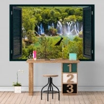 Nature de cascades vinyl Windows 3D